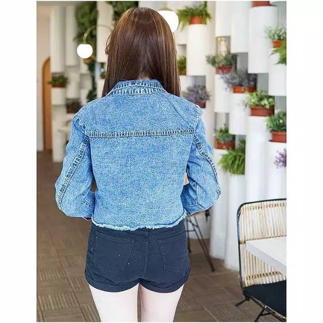 JAKET JEANS WANITA POCKET CHASYA