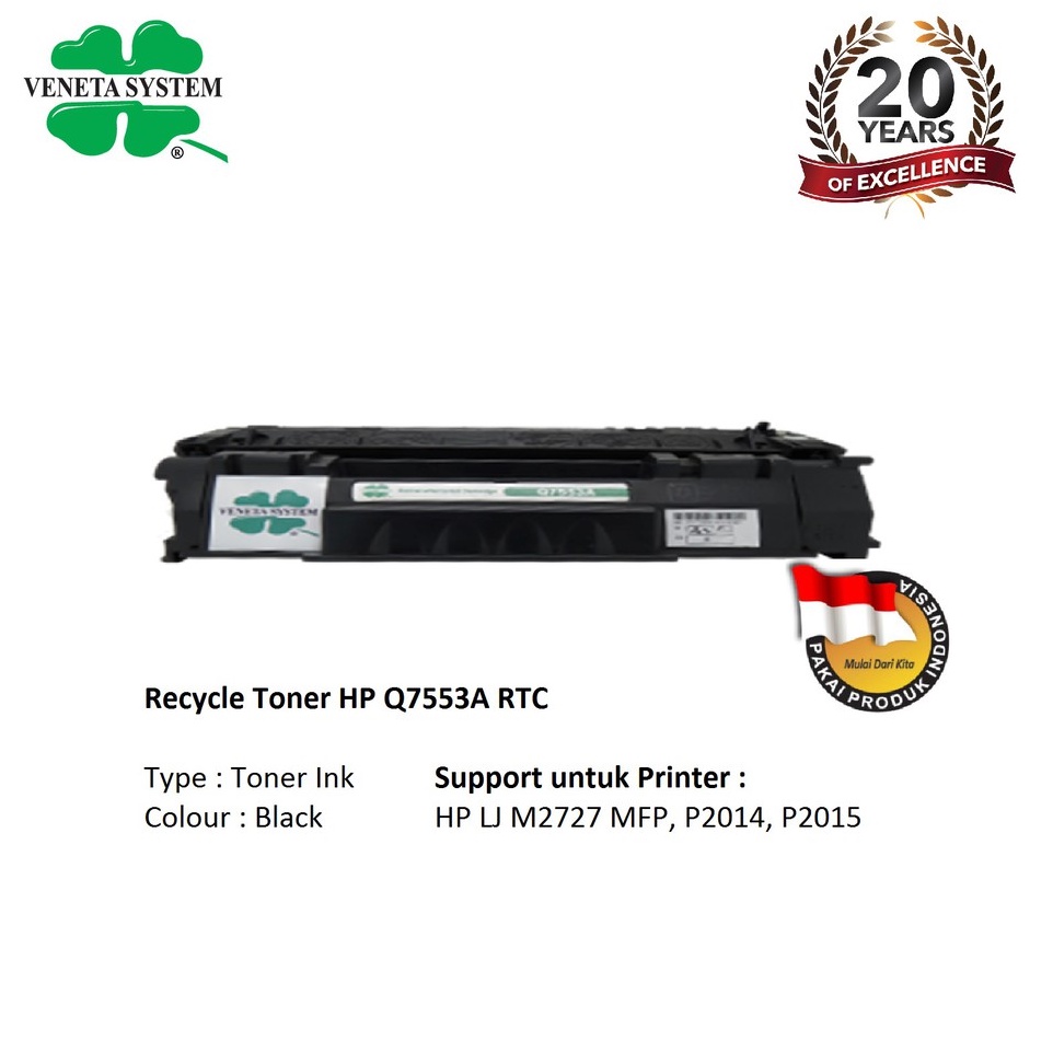 TONER CARTRIDGE BUBUK Q7553A (53A) BLACK - RTC VENETA