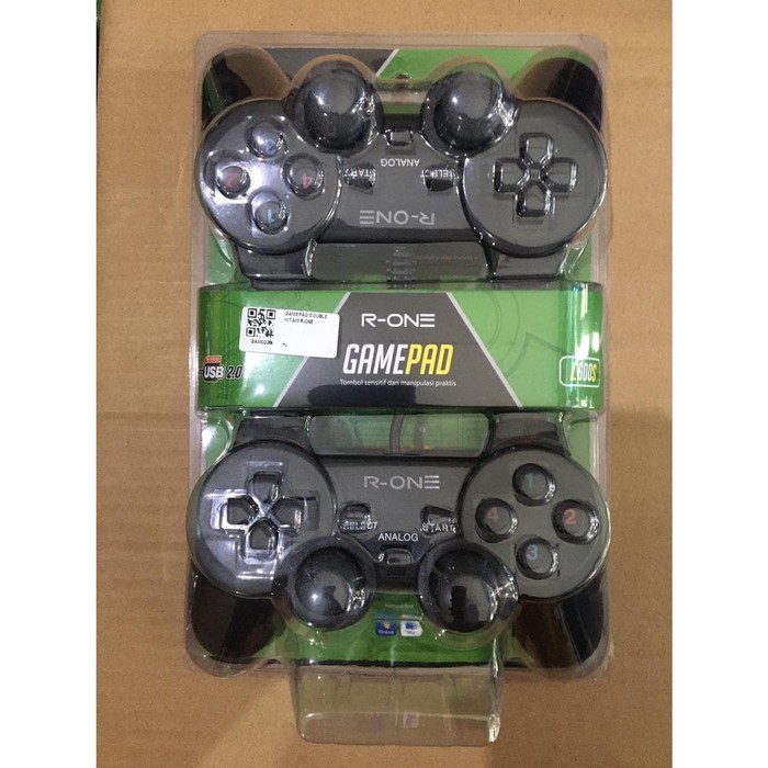 GAMEPAD DOUBLE HITAM R-ONE