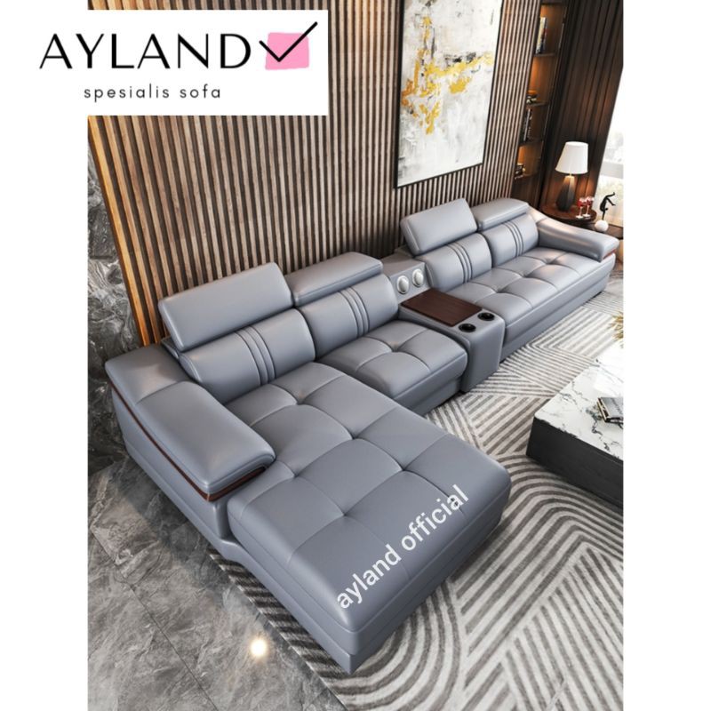 Sofa Mewah Leter L Ruang Tamu Keluarga Terbaru