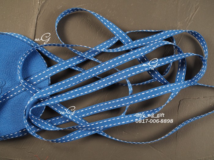 

Pita Grossgrain - Biru; Lebar 1 cm; Panjang 28.5 yards