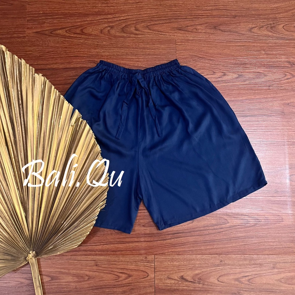 Celana Pendek Polos Jumbo Bali-BIRU BOTOL