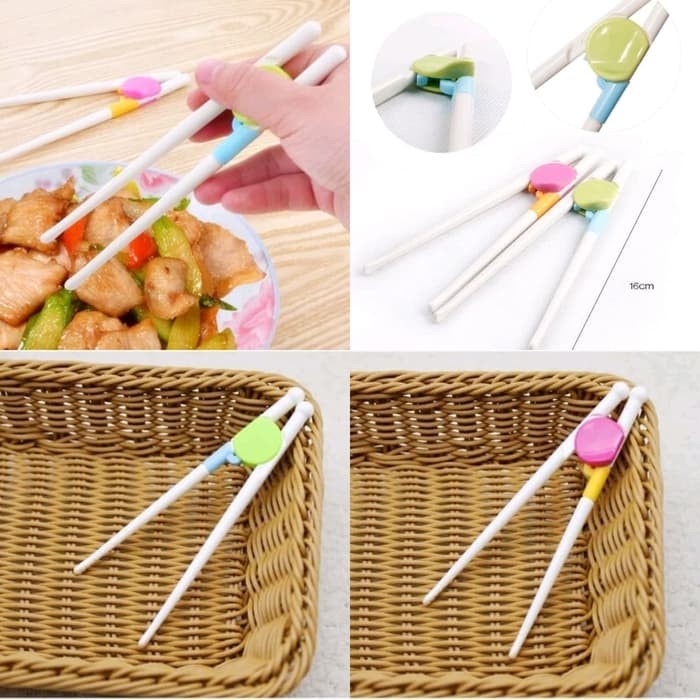 Sgmshop Sumpit anak balita latihan belajar makan Training chopsticks