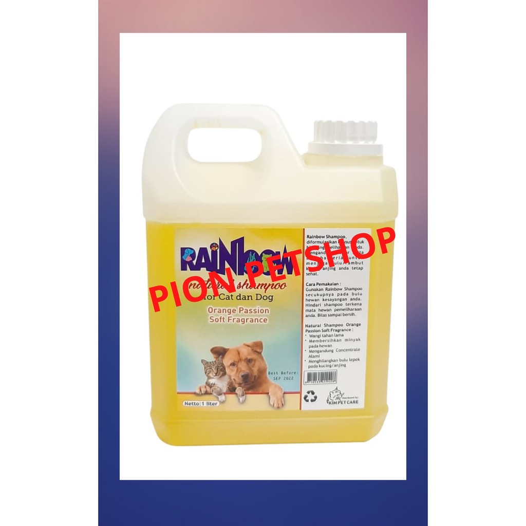 Rainbow Natural Shampo 1 liter untuk anjing dan kucing