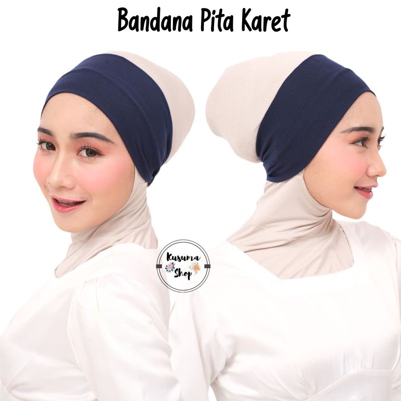 Bandana Kaos bagian belakang pita karet