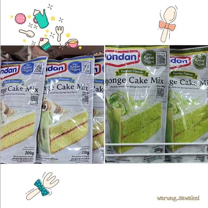 

Pondan Powder Sponge cake mix 200gr