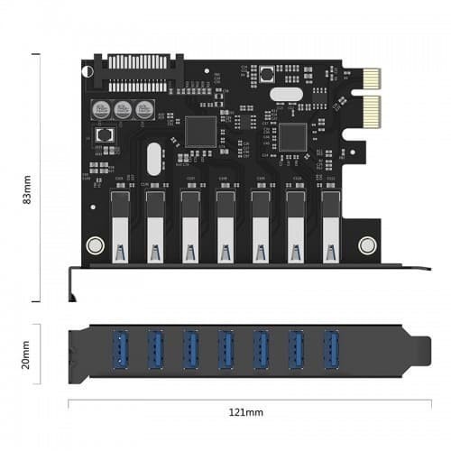 Orico PVU3-7U 7 Port USB3.0 Expansion Card