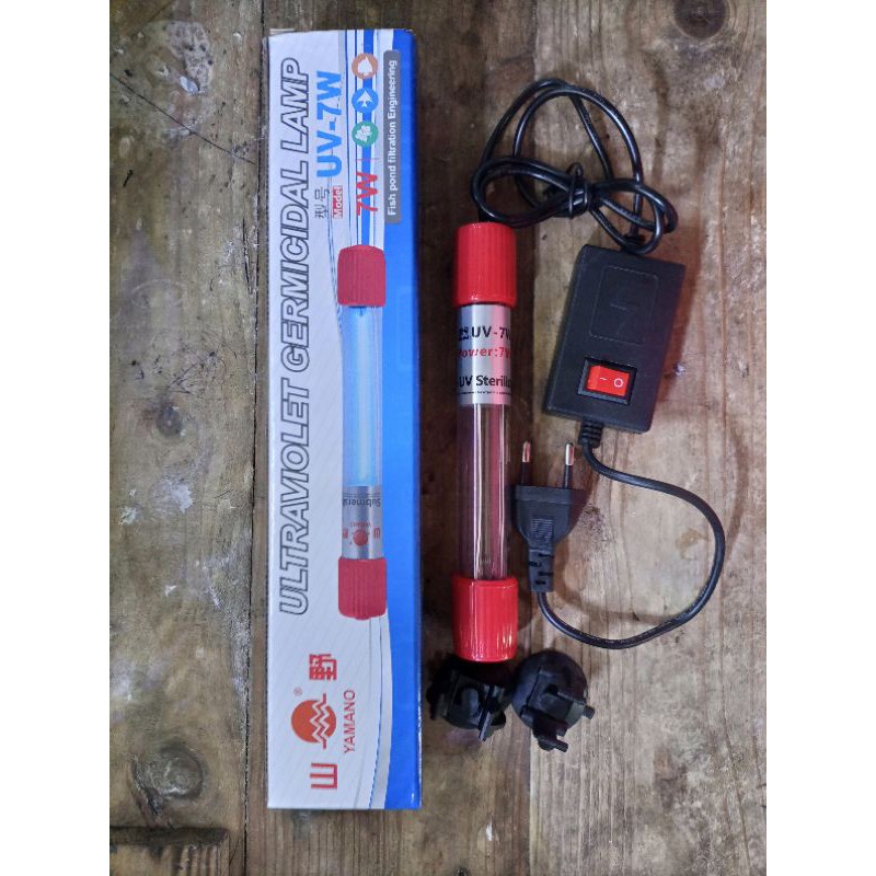 Jual Lampu UV Yamano 7 Watt Lampu Anti Lumut Algae Aquarium Awuascape
