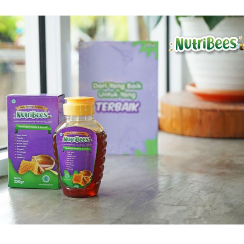 (FREE STIMUNO SYRUP) (ORIGINAL) Nutribee Nutri Bee Smart Madu Anak Bernutrisi 250gr [ Nutribees ]