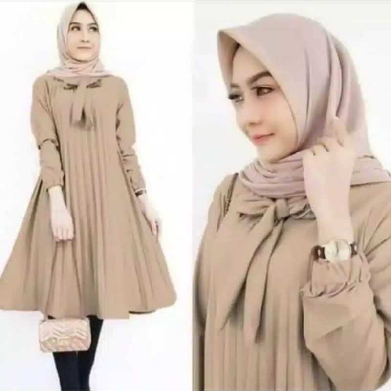 DOLINA TUNIK PLISKET/TUNIK/FASHION WANITA