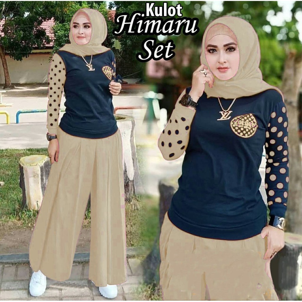 SALE!!! QF SET KULOT HIMARU   SETELAN WANITA TERBARU