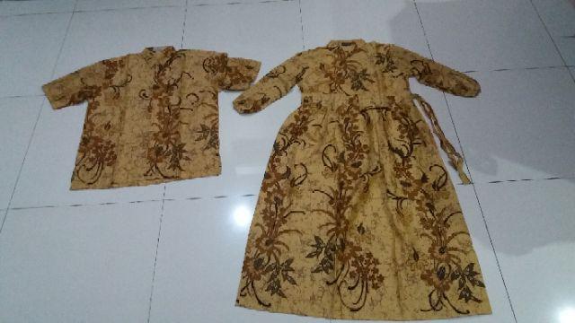 Gamis Batik Sogan Size Standar Dan Jumbo Katun Mataram Primisima Adem Murah
