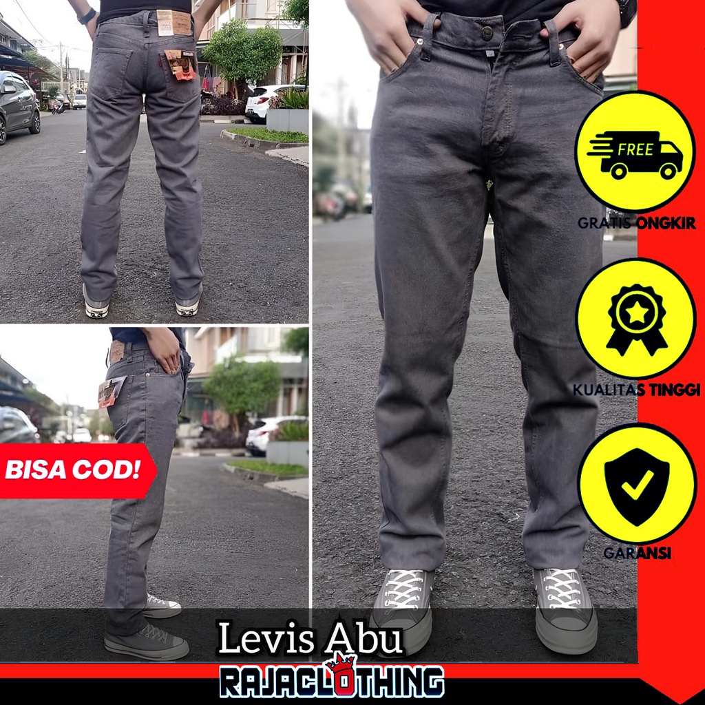 RCL - Celana Jeans  Premium Standar Regular Pria/Jeans Panjang Cowo Regular Standar