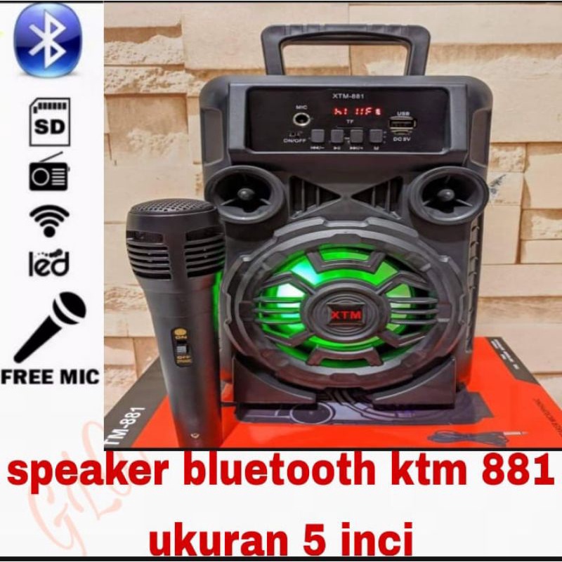 cod speaker bluetooth/sepeaker karaoke/ speaker xtm 881/speaker bluetooth.free micropon