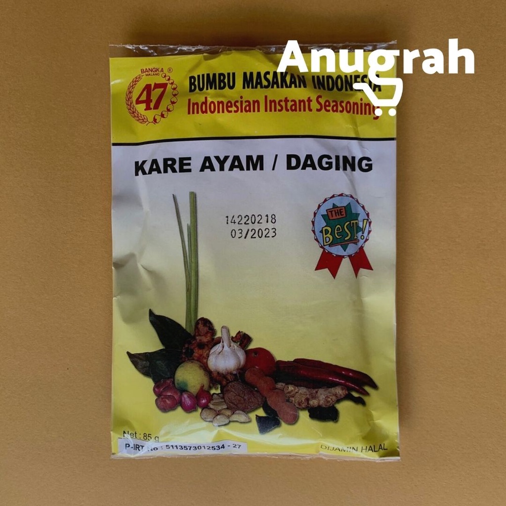 

Bumbu 47 Bumbu Masak Kare Ayam Atau Daging 85g