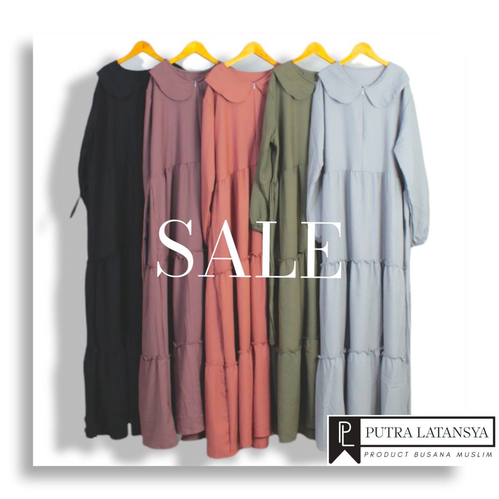 Gamis Polos - Fashion Muslim - Gamis Muslim - Gamis kekinian - Gamis Polos shakila - Baju Gamis