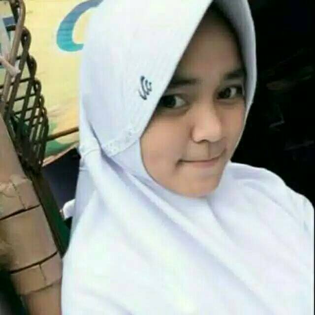 Jilbab kaos sekolah Rabbani SMA serut pita atas / samping