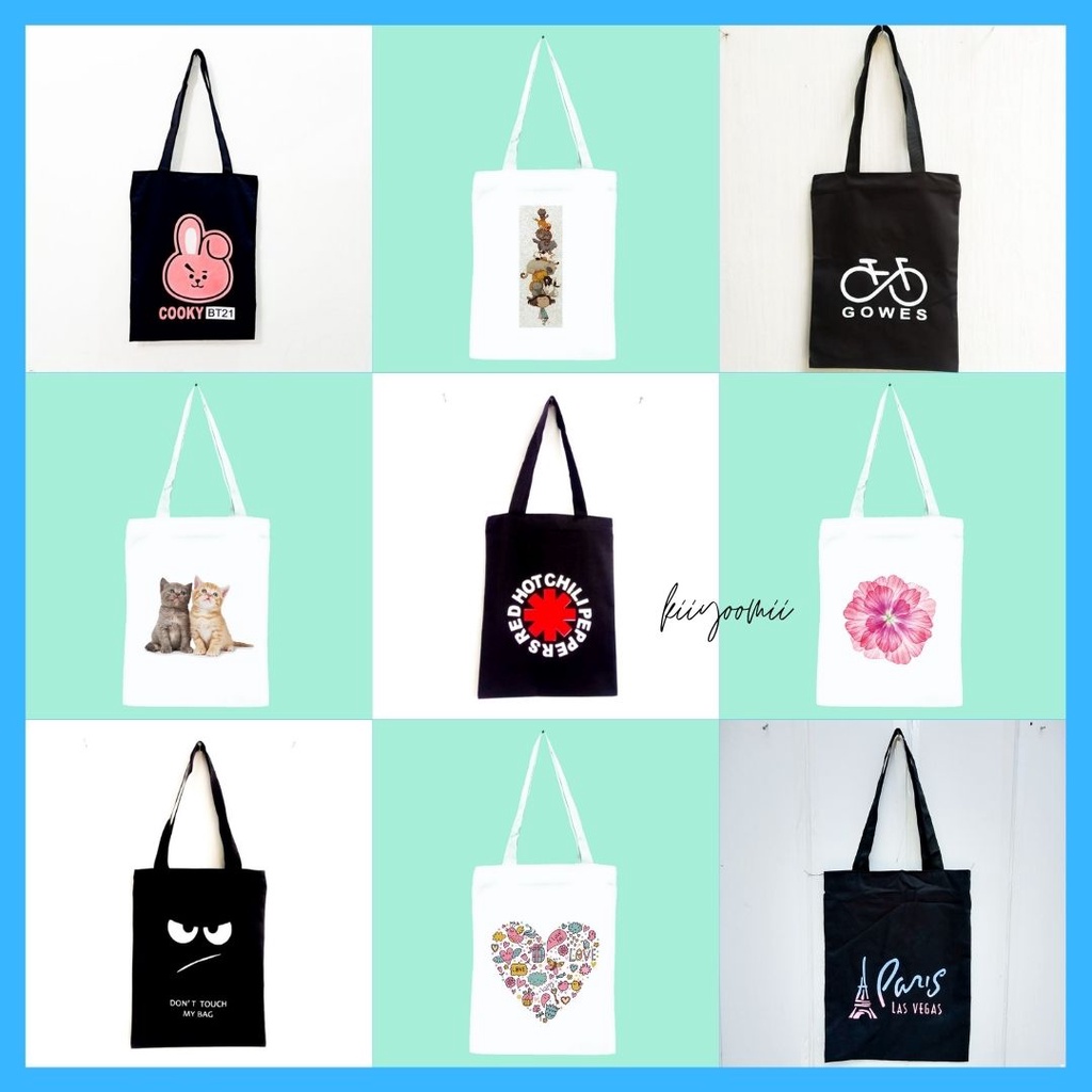 (PART 15 ) TOTEBAG DRILL (ada resleting) bahan premium halus || kiiyoomii ||