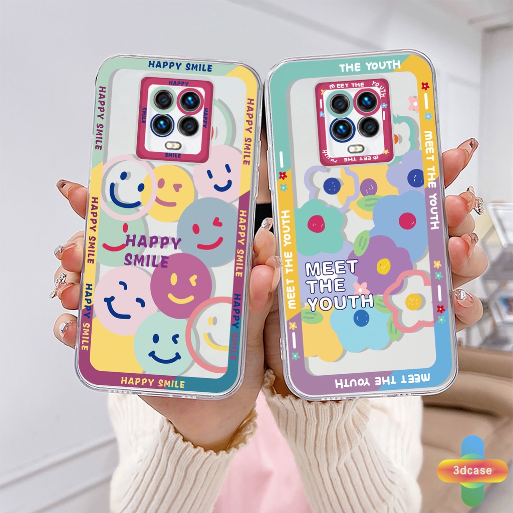 Soft Case Xiaomi Redmi Note 8 10S 9 10 9 10 PRO MAX 11 9S Xiaomi Redmi POCO C3 C31 X3 NFC X3 PRO Redmi 9C NFC 9A 9i 9T 9AT 9ACTIV 9 PRO Power 10X POCO M2 PRO 10 Prime Cute Happy Smiley TPU Shockproof Angel Eyes Protector Cover