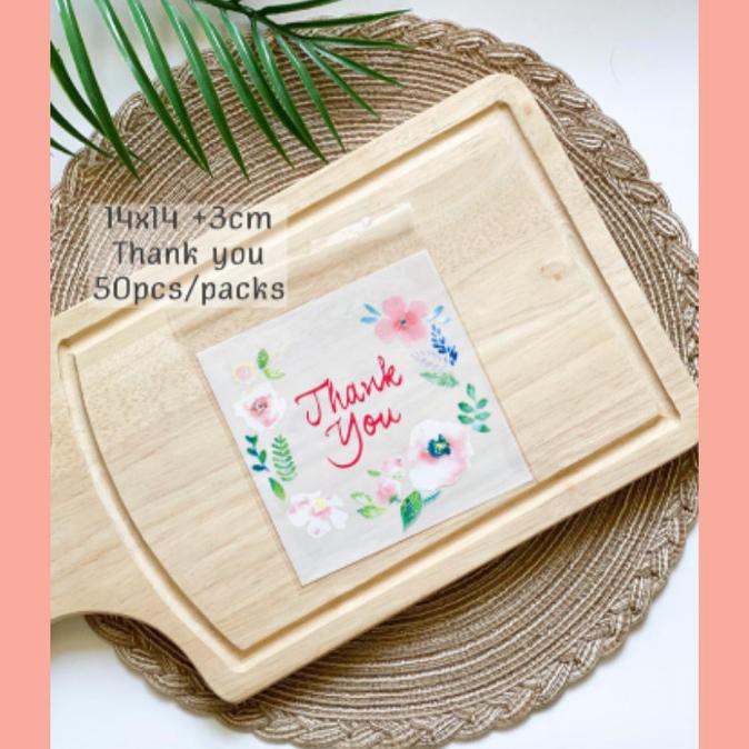 

Buruan Serbu] Plastik Roti 14X14 Pembungkus Roti Cookies Packaging Lucu Thanksyou - Thankyou