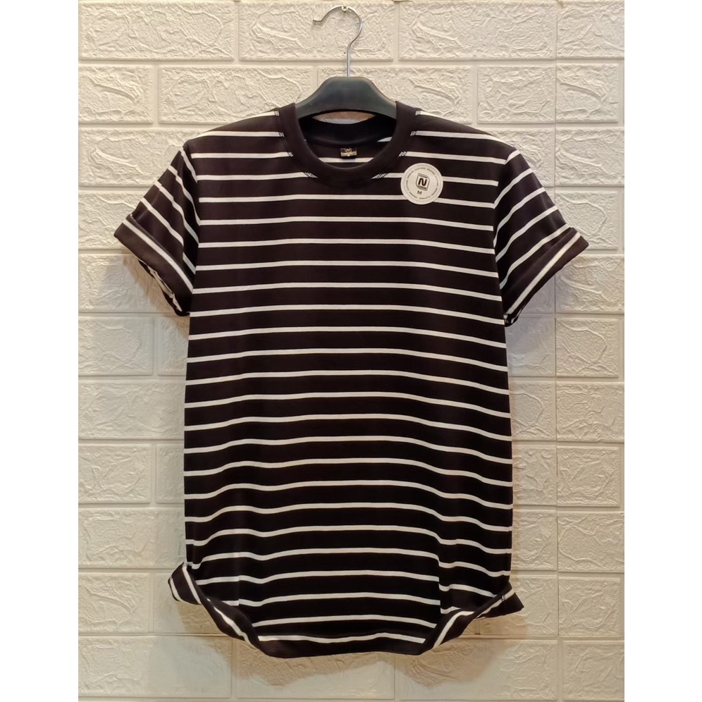 Kaos Salur Tshirt Unisex Baju Belang Kaos Garis Garis Baju Salur Vertical