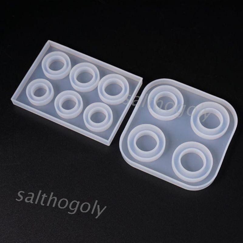 Moonlight&quot; 4/6 Grid DIY Handmade Rings Shape Silicone Epoxy Mold UV Resin Moulds Pendant Tools Jewelry