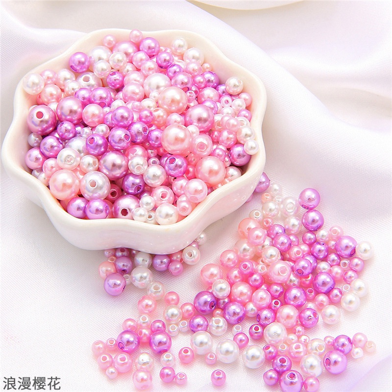 150 pcs 3mm-8mm manik-manik campuran bulat imitasi ABS mutiara diy beads, tidak termasuk kotak