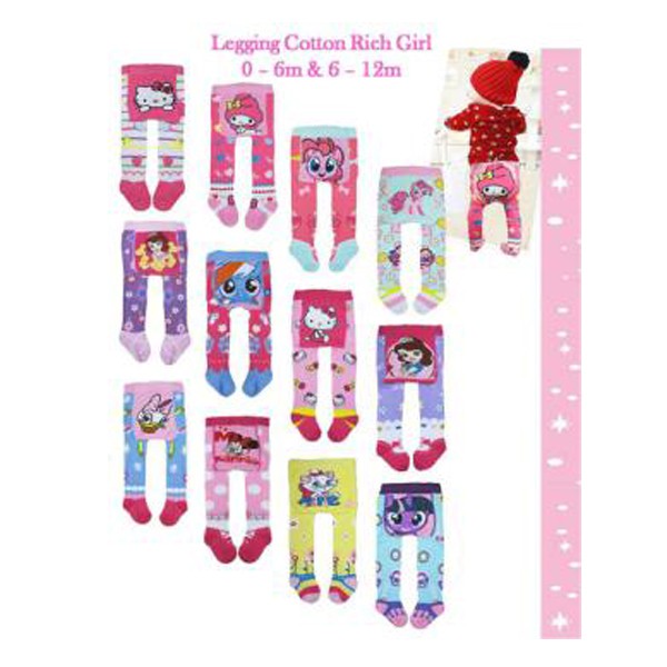 Legging Cotton Rich Motif GIRL Legging Bayi