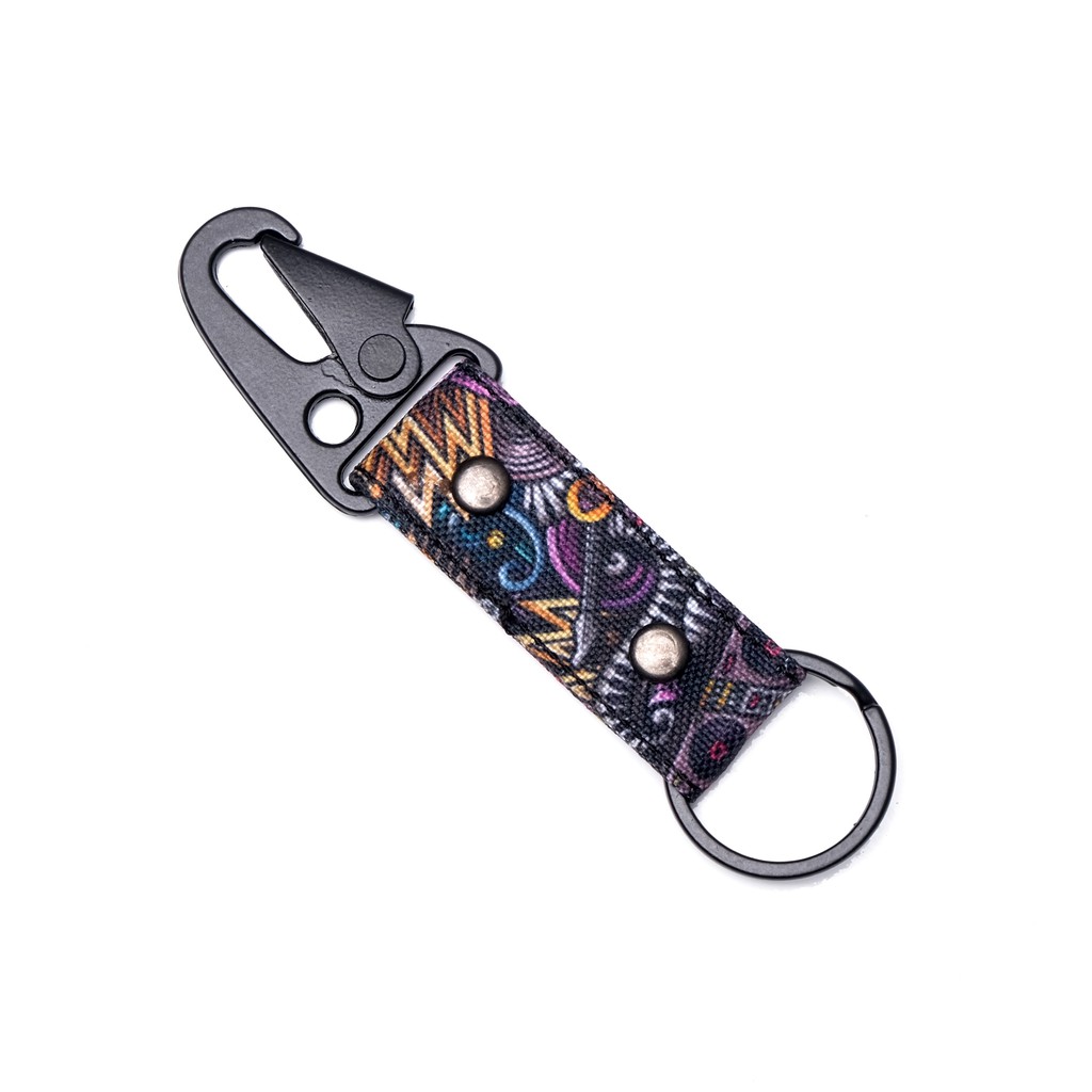 gantungan kunci carabiner kain motif - snaphook keychain - NKC233