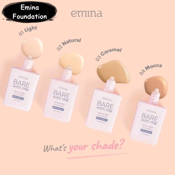 EMINA BARE WITH ME SERIES (LOOSE POWDER, FOUNDATION, CUSHION/REFILL)