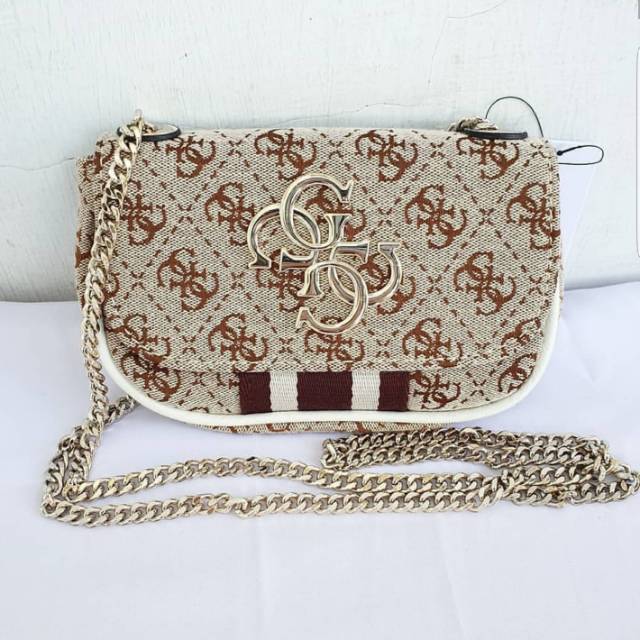 Tas guess vintage mini size white bag
