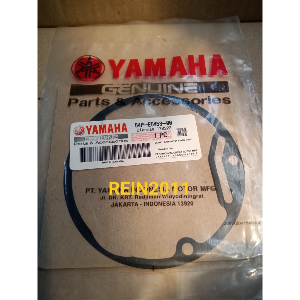 GASKET PERPAK PAKING TUTUP BLOK MAGNET MIO J SOUL GT 115 ASLI ORI YAMAHA 54P E5453 00