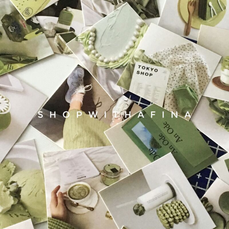 

Sticker Aesthetic | 40 pcs Korean Green Aesthetic | SHOPWITHAFINA
