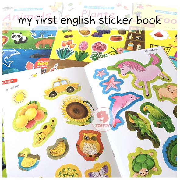 Zoetoys My First English Sticker Book | Aktivitas Menempel Stiker Anak | Mainan Edukasi Anak