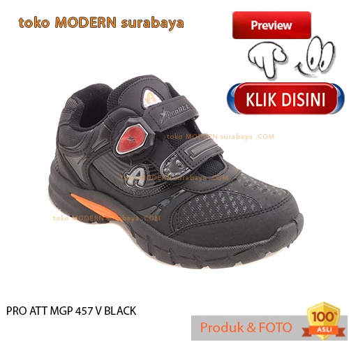 PRO ATT MGP 457 V BLACK sepatu sekolah anak magnet velcro casual