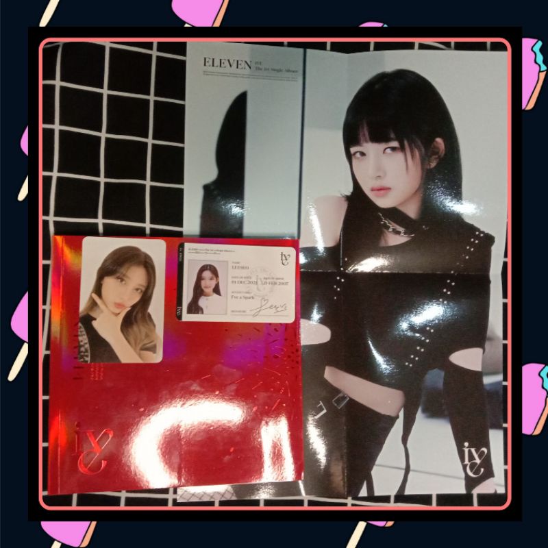 [READY] ALBUM ONLY ELEVEN RED VER PHOTOCARD GAEUL ID CARD LEESEO