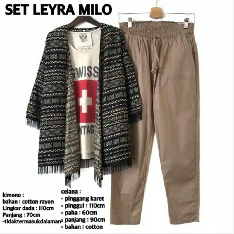 *{PROMO GRATIS INNER}* SET 2in1 LEYRA MILO (OUTER KEREN + MILO PANTS)