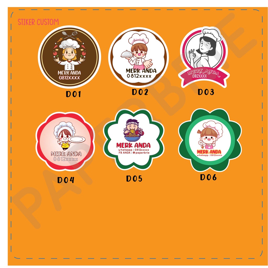 stiker label online shop ol shop custom kemasan makanan toples kue stiker online