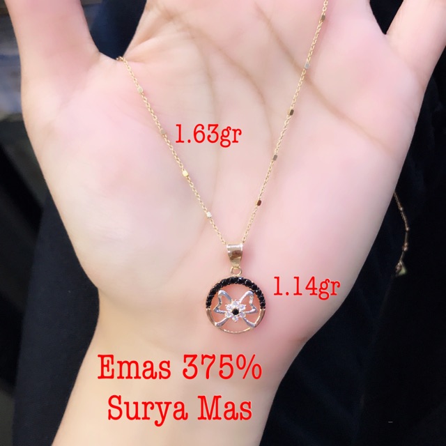 Kalung dan liontin emas 375%