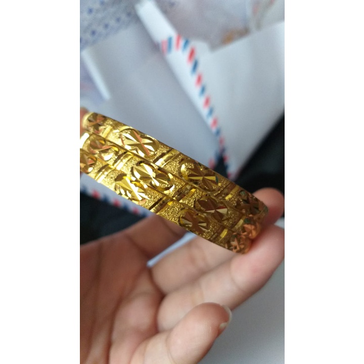 Perhiasan Titanium Gelang Keroncong Dewasa isi 3