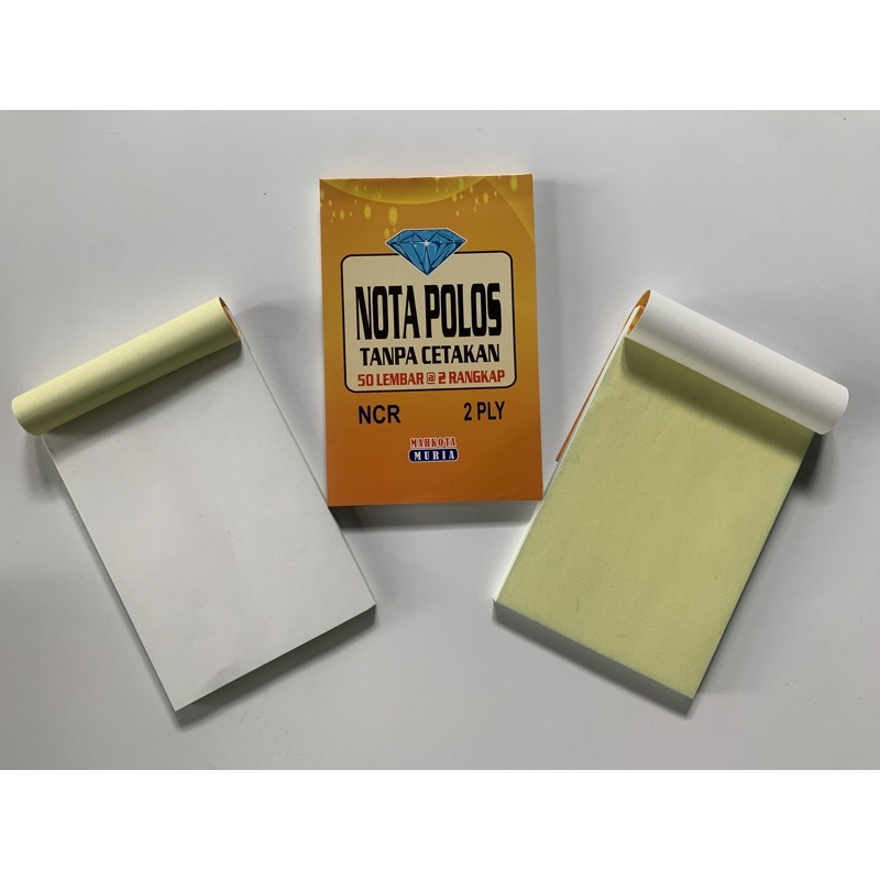 

Nota Polosan, Nota Kosongan, Nota NCR 2 Ply Kecil, Nota Tanpa Cetakan