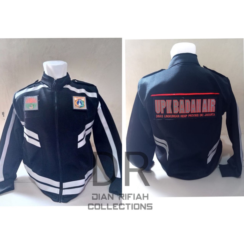 Rompi Jaket (Romket) UPK Badan Air Full Hitam, Security, Satpam, Patwal, Touring