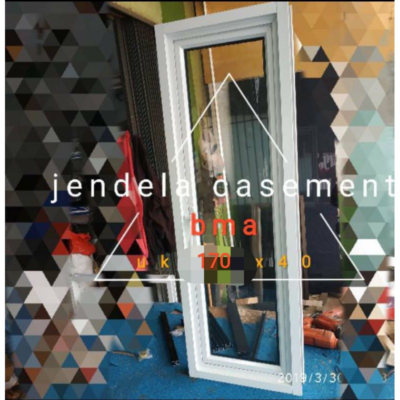 jendela aluminium 40x170 casement murah