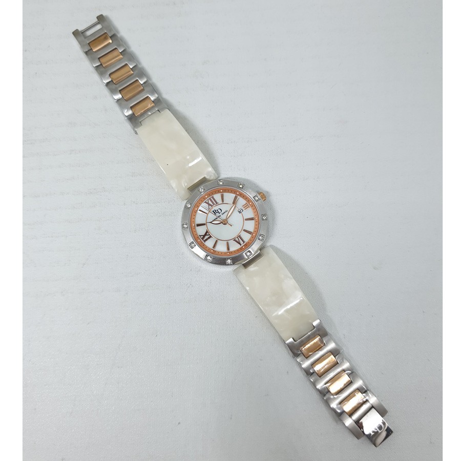 Raymond Daniel RD206 Silver Rosegold Akr.Putih, Jam Tangan Wanita,Original