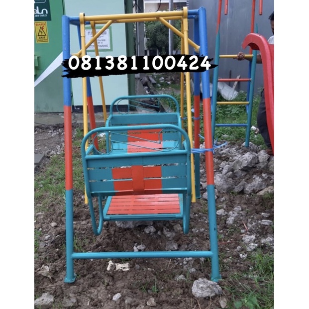ayunan bangku 60cm ayunan besi anak paud mainan tk free ongkir jkt