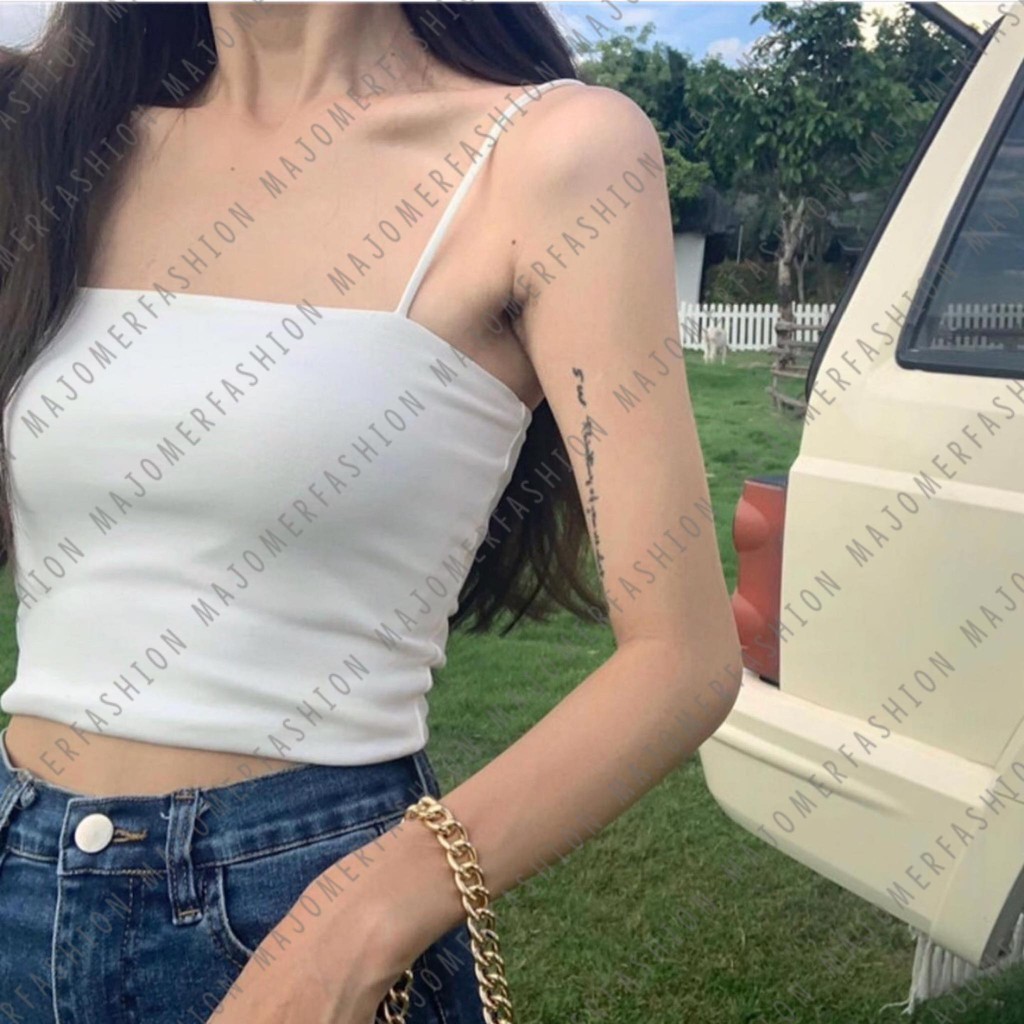MAJOMER ® | GABRIEL TANK TOP - CROP TOP KOREA ATASAN WANITA-5