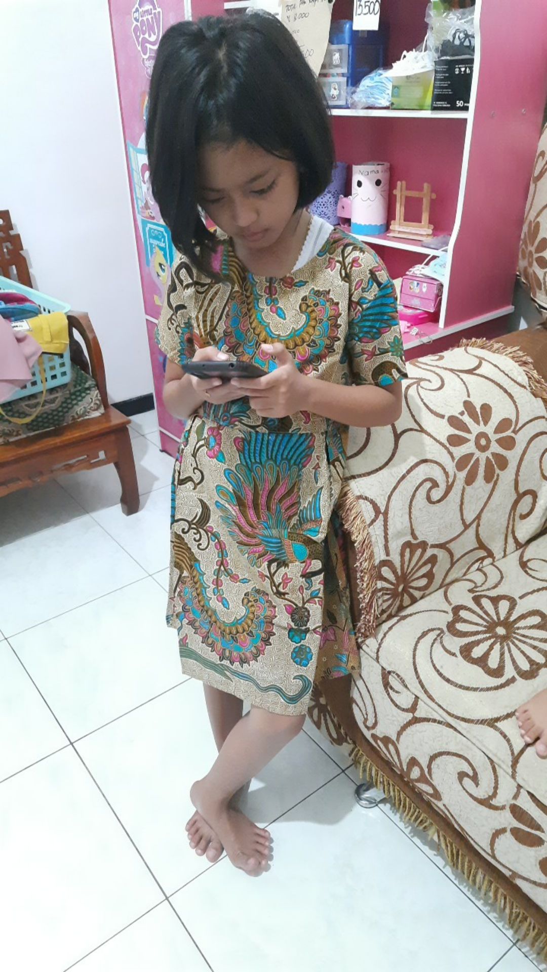 Dress Batik Anak Usia 2th - 12th/fashion Baju Anak