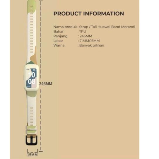 SALEE.. Strap Huawei Band 6 Morandi Honor Band 6 Silicone Strap Pengganti Huawei Band 6 Honor Band 6