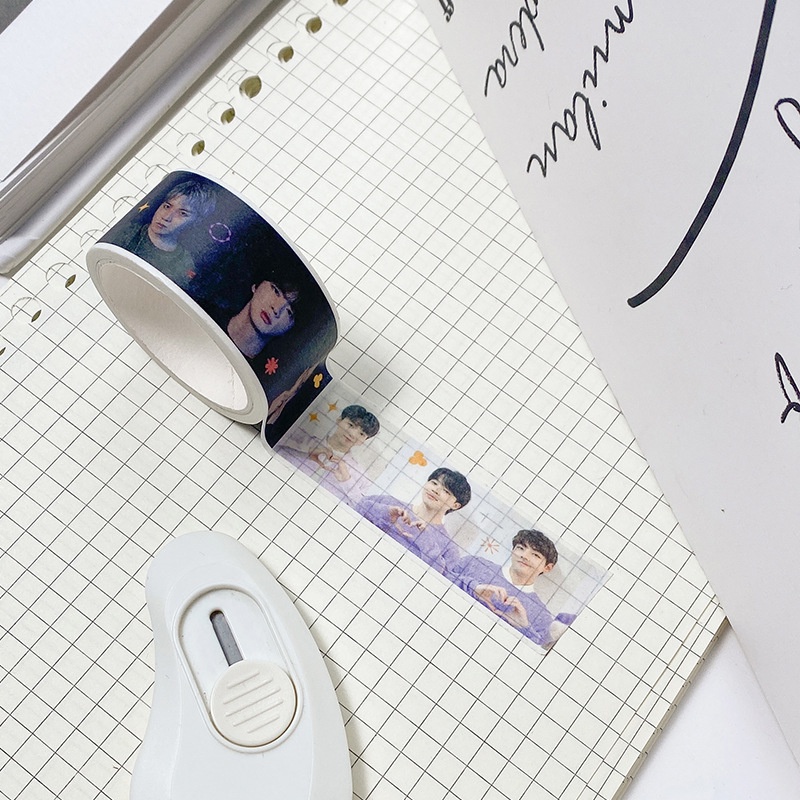 Stiker Washi Tape Motif BTS ENHYPEN TWICE BLACKPINK NCT Stray Kids Aespa Untuk Dekorasi Buku Diary DIY