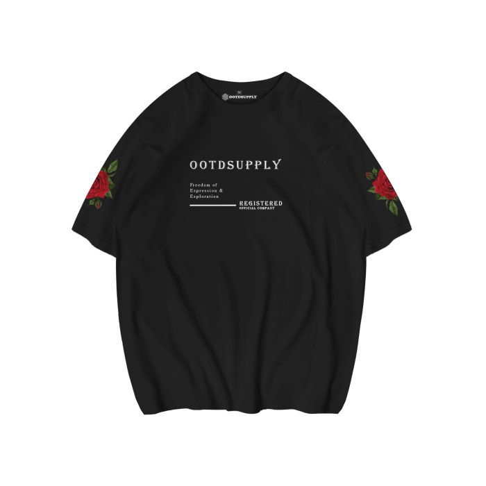 OOTDSUPPLY TSHIRT FREEDOMROSE TSHIRT PRIA TERBAIK